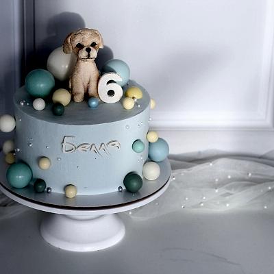 ТОРТ с собачкой и шарами №1201