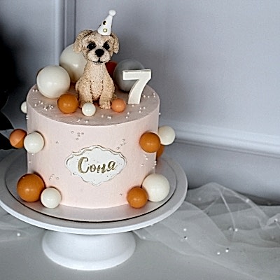 ТОРТ с собачкой и шарами №1209