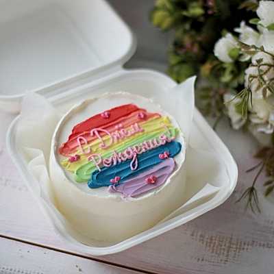 Бенто-торт радужный №9087