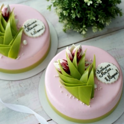 ТОРТ с шоколадными тюльпанами №4329