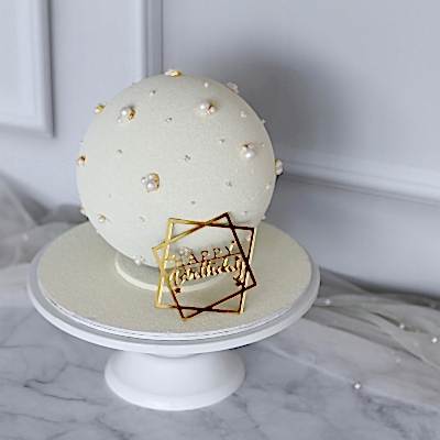 ТОРТ с шар с бусинами Happy Birthday №2182