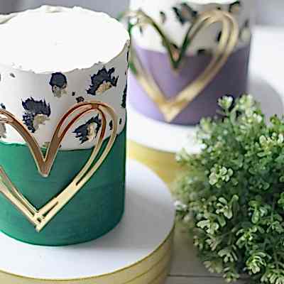 ТОРТ леопард с сердцем №2236