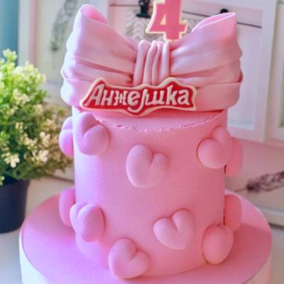 ТОРТ с бантом Barbie №1285