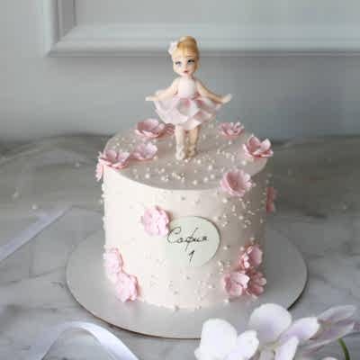 ТОРТ с цветами и девочкой №1293