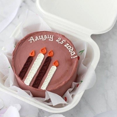 БЕНТО-ТОРТ со свечами №9160