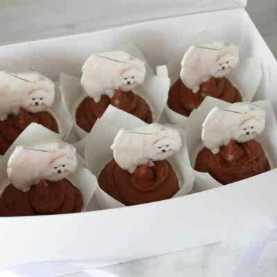 Капкейки с собакой №0559