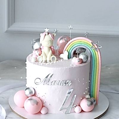 ТОРТ с единорогом и радугой №1297